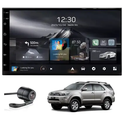 Imagem de Central Multimídia Hilux SW4 2006 2007 2008 2009 2010 Adak G2 Tela QLED de 7" Polegadas 2GB 64GB Carplay e Android Auto GPS + Câmera de ré - ADAK PLAY