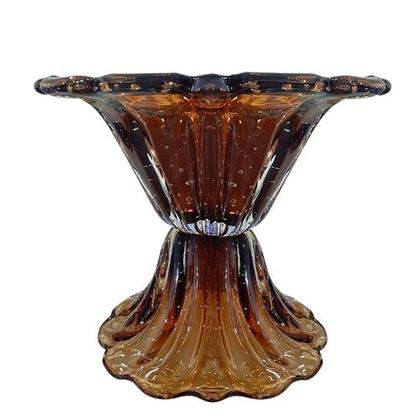 Imagem de Centro de Mesa em Murano Marrom - 32x34cm - Centro de Mesa Elegante para Decoração Sofisticada