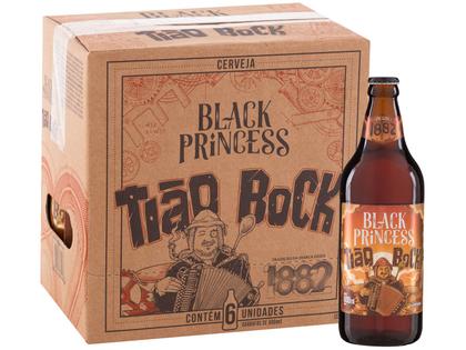 Imagem de Cerveja Black Princess Tião Bock Escura 6 Unidades Garrafa 600ml