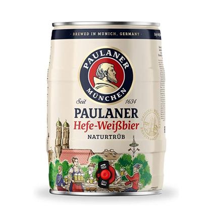 Imagem de Cerveja de Trigo Paulaner Importada Alemã Hefe Weissbier Barril de 5 Litros