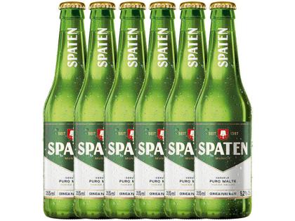 Imagem de Cerveja Spaten Puro Malte Munich Helles Lager - 6 Unidades Long Neck 355ml