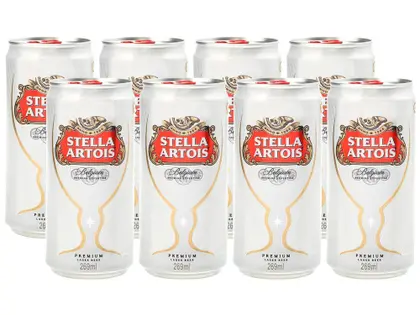 Imagem de Cerveja Stella Artois Puro Malte - Premium American Lager 8 Unidades Lata 269ml