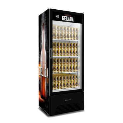 Imagem de Cervejeira Expositor Vertical 220V Porta de Vidro 497 Litros Vn50ah Optima Adesivada - Metalfrio