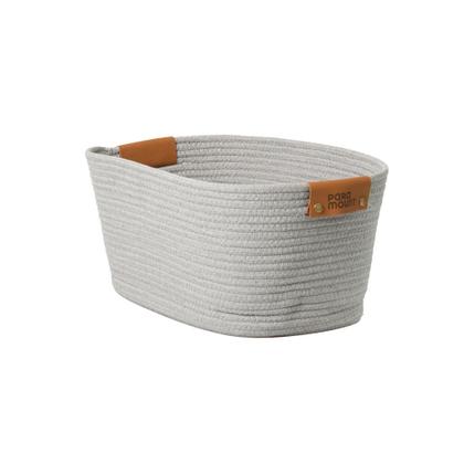 Imagem de Cesta Organizadora Multiuso Com Alça Cesto Decorativo Em Algodão 45x30cm 22cm Altura Diversas Cores