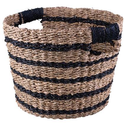 Imagem de Cesto Decorativo Redondo Cazza Oasis 23x29cm Listrado