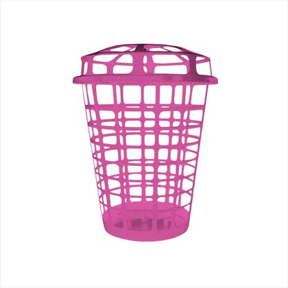 Imagem de Cesto Telado de Plástico com Tampa e Pedal 60 Litros