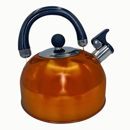 Imagem de Chaleira Com Apito Aço Inox 2 Litros Tampa E Alça Térmica