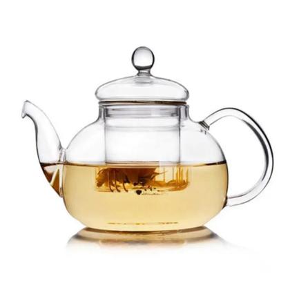 Imagem de Chaleira Vidro Infusor 600Ml Bule Borossilicato Grande Cha Cafe Coador Jarra Parede Dupla Transparente