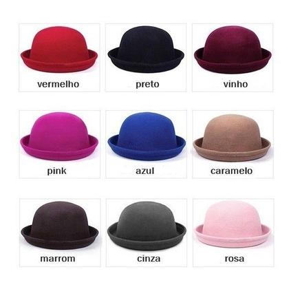 Imagem de chapéu Coco Feltro Estilo Retro La Moda Feminina TEATRO