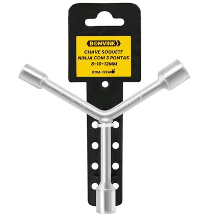 Imagem de Chave 3 pontas soquetes ninja 8 x 10 x 12mm - BOM-1224 - Bomvink