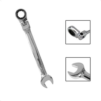 Imagem de Chave Combinada Catraca Cabeça Articulada 11mm Cromo Vanádio