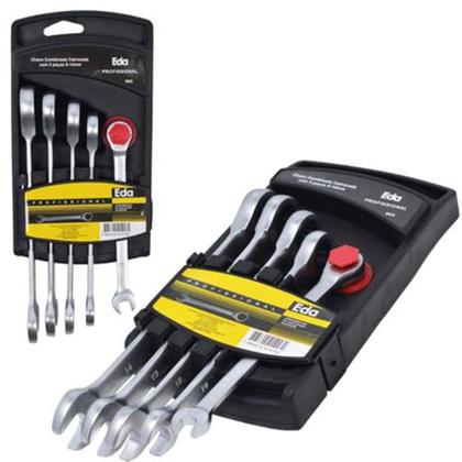 Imagem de Chave Combinada Catracada Eda Cabeça Fixa Com 05 Pçs 9nx