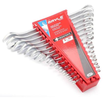 Imagem de Chave Combinada JOGO 6 a 32 mm com 15 Peças MAYLE