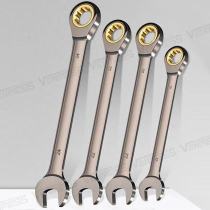 Imagem de Chave De Catraca Métrica Universal, Ferramenta Combinada De Anel De Engrenagem, Chave Torx Para