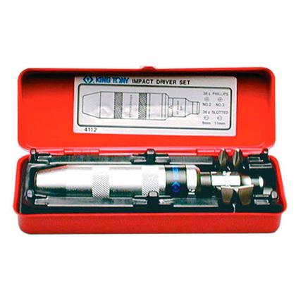 Imagem de Chave Impacto Manual Encaixe 1/2" com 4 Bits King Tony 4112FR