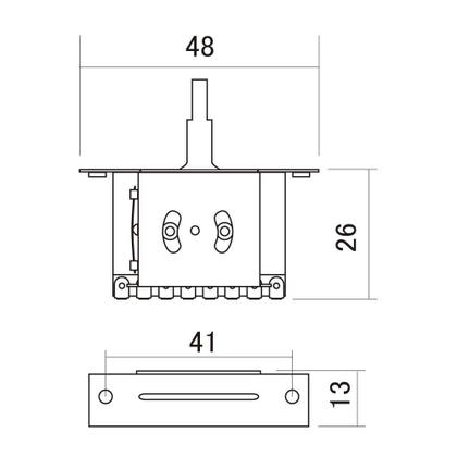 Imagem de Chave Seletora 3 Posições Instrumentos Alpha ALP-3W F035