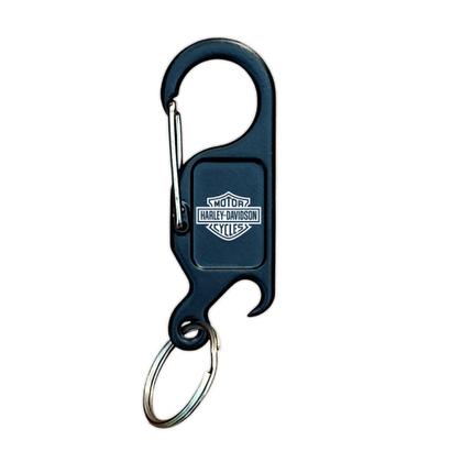 Imagem de Chaveiro com Abridor Para Harley Multiuso Preto Fosco - H