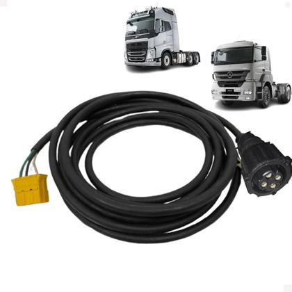 Imagem de Chicote tomada cabo sensor tacografo 4 metros pino redondo