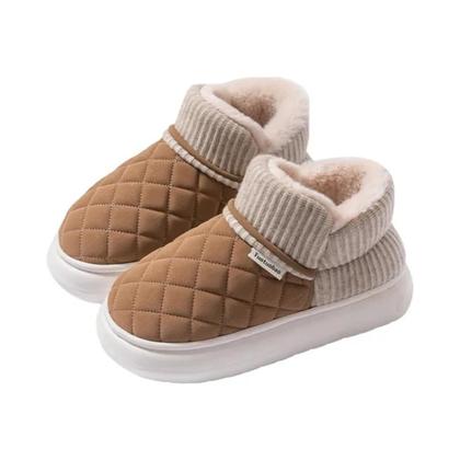 Imagem de Chinelo Feminino de Inverno com Sola Grossa Antiderrapante e Forro de Lã