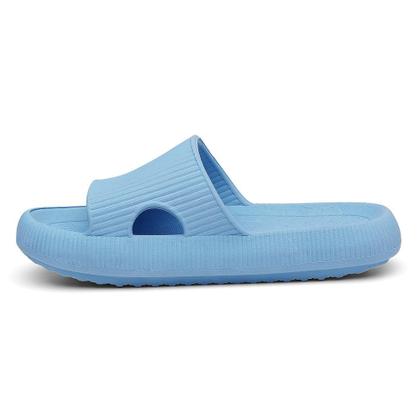 Imagem de Chinelo Slide Nuvem Casual Azul Claro Lazer Passeio Piscina Leve Conforto Usaflex