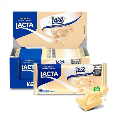 Imagem de Chocolate Branco Laka Lacta Kit 17 barras de 80g