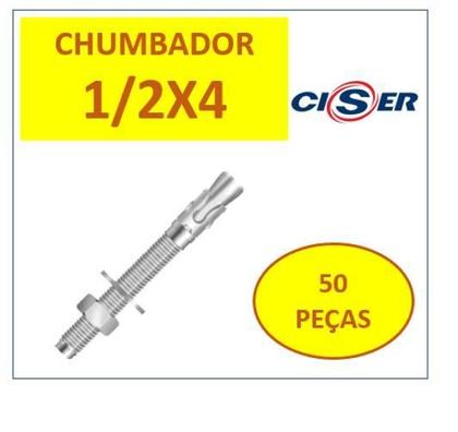 Imagem de Chumbador Parabolt Cba 1/2 X 4 Pbc Zincado 50 Peças