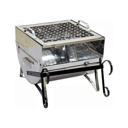 Imagem de Churrasqueira Náutica Aberta Com Grelha Aço Inox 30x28x24cm