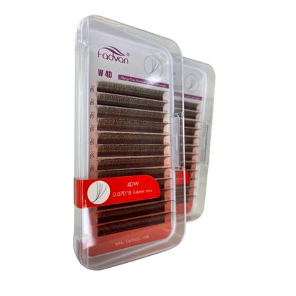 Imagem de Cílios Fios Fadvan 4D W Volume Egípcio Marrom + 1 Par de Pads Grátis