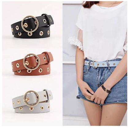 Imagem de Cinto Feminino Moda Fivela Dourado Fashion Acessórios Modelo MZS-2165