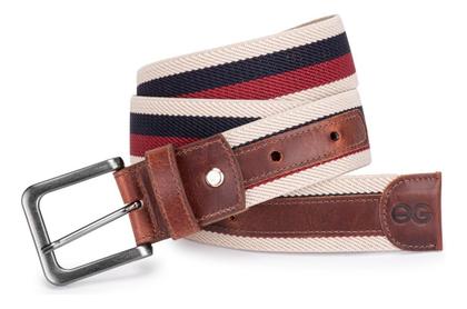 Imagem de Cinto Masculino Esportivo Couro Legítimo/elástico Ajustavél