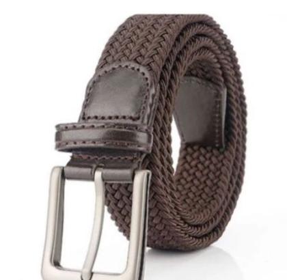 Imagem de Cinto Trançado Elastico Fivela De Metal Costura Reforçada