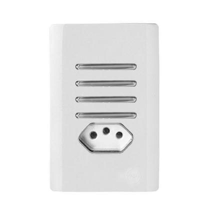 Imagem de Cj Quadruplo Simples + Tomada 10A 4X2 Novara Branco Cromado