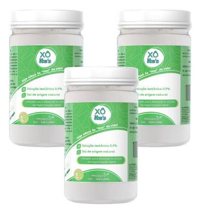 Imagem de Cloreto Sódio Lavagem Nasal Higienização 1kg Kit C/3 Xô Ites