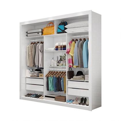 Imagem de Closet Casal Clarice 4 Gavetas Carioca Móveis Branco