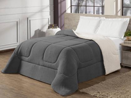 Imagem de Coberdrom Chumbo Solteiro Pele de Carneiro