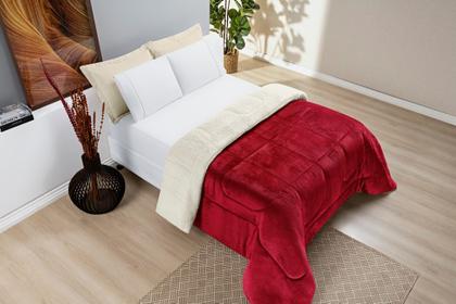 Imagem de Coberdrom everest KING 1 peça - lã de carneiro + manta flannel