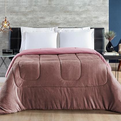 Imagem de Coberdrom Queen Malha 100 Algodão Dupla Face Edredom com Sherpa