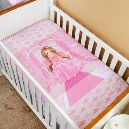 Imagem de Cobertor Edredom Bebê Menina Duquesa para Berço Padrão Infantil 1,45m