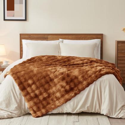 Imagem de Cobertor L'AGRATY Faux Fur 130 x 150 cm Luxury Soft Fluffy