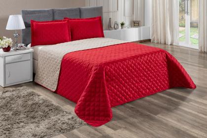 Imagem de Cobre Leito Casal Colcha Cama Box Queen Roupa de Cama Realeza Dupla Face