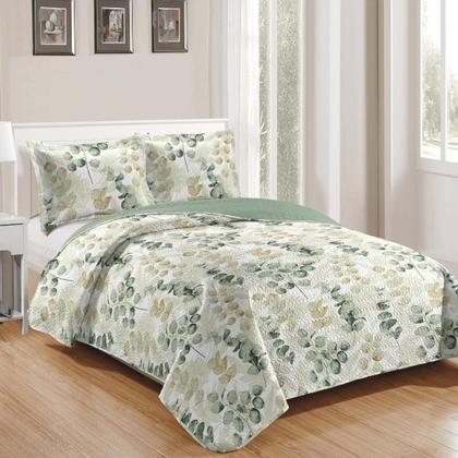 Imagem de Cobre Leito Casal Shabby Chic Patchwork Dupla Face 3 pecas