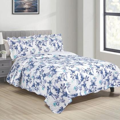 Imagem de Cobre Leito Estampado Tamanho Queen Colcha Boutis Dupla Face