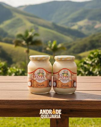 Imagem de Cocada Cremosa com Pedacinhos de Coco - 2 Potes de 650g