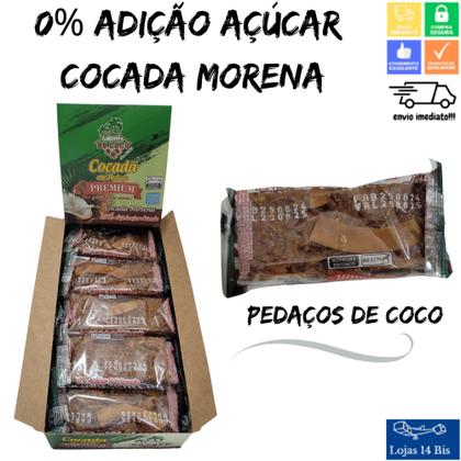 Imagem de Cocada Morena Artesanal Premium 0% de Adição de Açúcar 15x40g