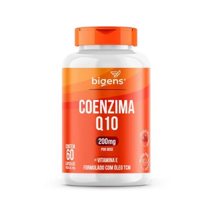Imagem de Coenzima Q10 200mg Vitamina E óleo TCM 60 cápsulas Bigens