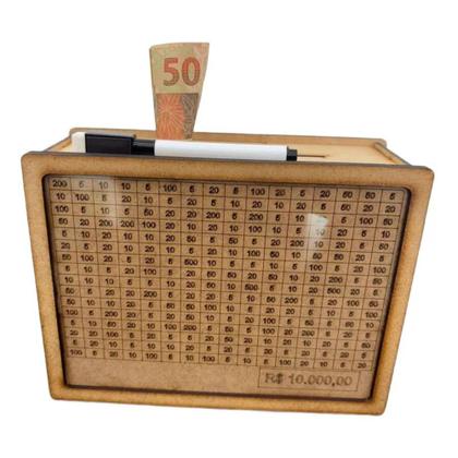 Imagem de Cofre Poupança 10 Mil - Método C/ Aprendizagem - Em Mdf