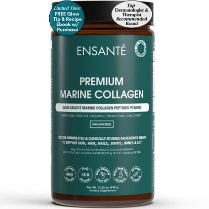 Imagem de Colágeno em pó ENSANTÉ Premium Marine Tipo I II III IV com vitamina C