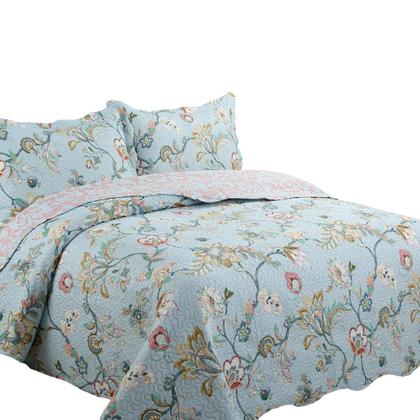 Imagem de Colcha/cobre Leito Dupla Face Matelado Queen 3 Peças Malta 08