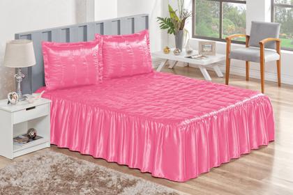 Imagem de Colcha Maravilhosa Brilhante no cetim casal 3 peças de Ibitinga