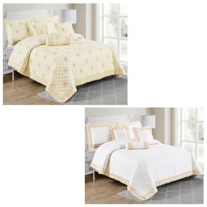 Imagem de Colcha Queen Size Crystal Bordada 200 Fios - Palha